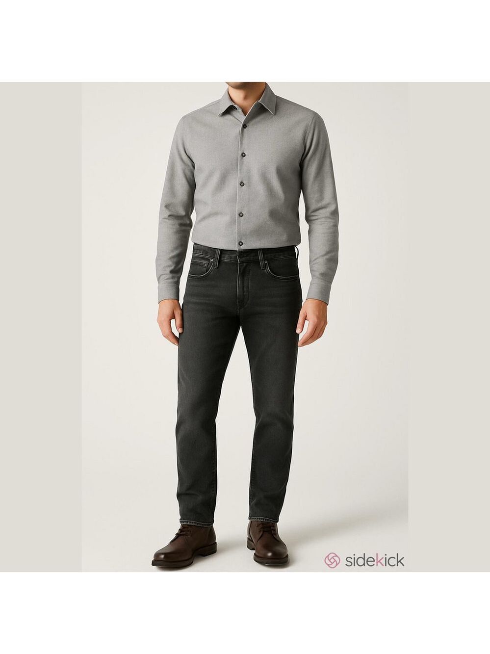 GAP Men's Straight-Leg Jeans in Wash Gray Charcoal, Size 28X30, SLIM